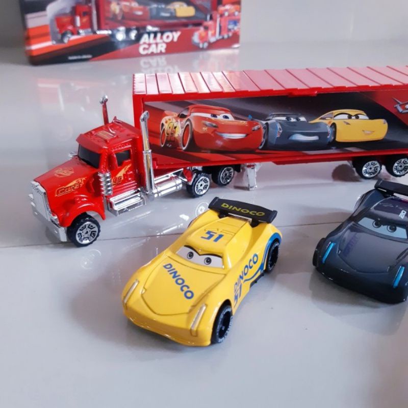 Set Diecast Cars Body Alloy Mainan Miniatur Mobil Figure Mcqueen Anak