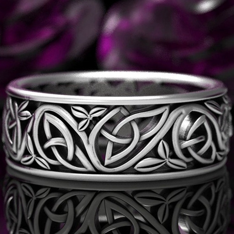 Vintage Norse Mythology Wolf Rings Viking Celtic Knot Ring For Men's Woman's Wedding Party Amulet Jewelry