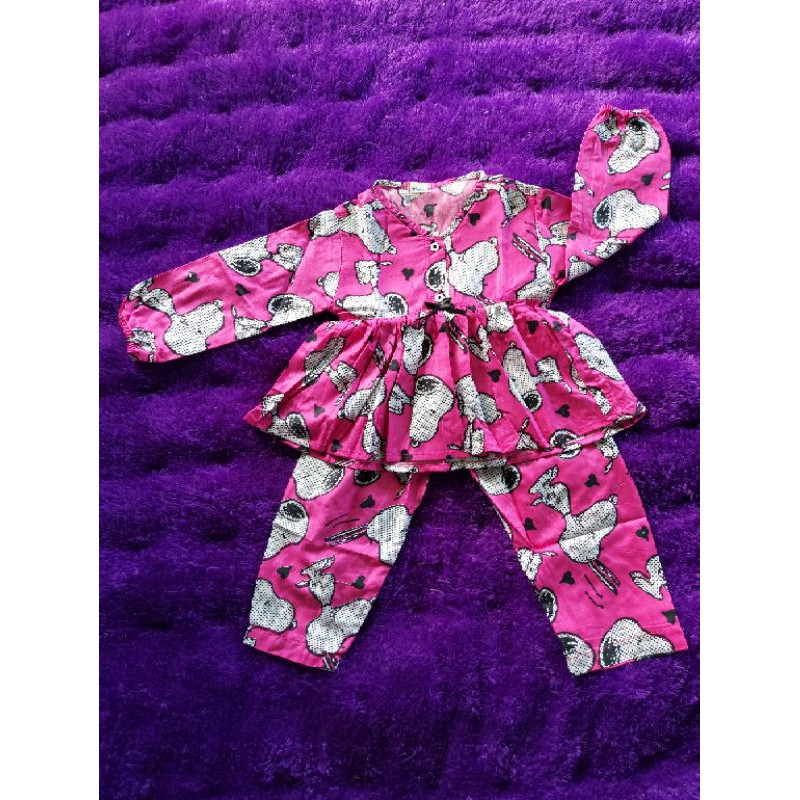 BABYDOLL ANAK MOTIF KARAKTER SNOOPY