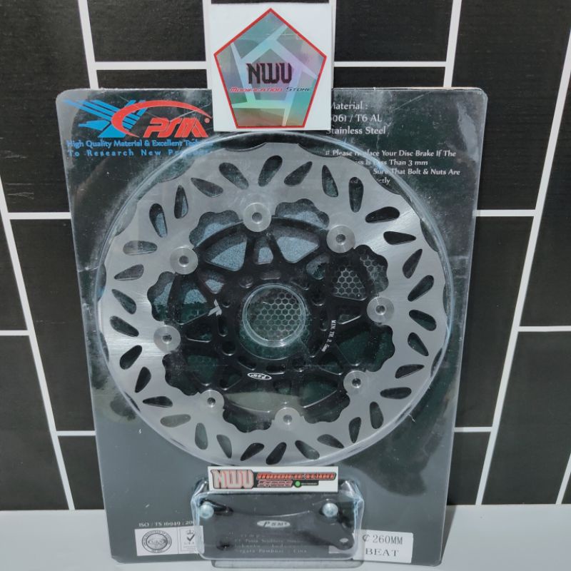Disk piringan cakram depan PSM ukuran 260mm Honda beat, Scoopy, Vario 110, Vario 125/150