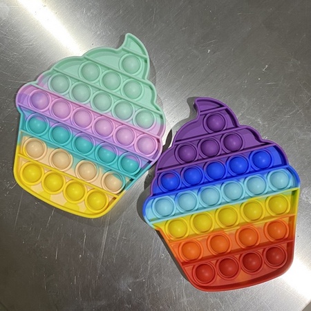 POP IT RAINBOW FIDGET TOYS Mainan Anak Edukasi Murah Pop Its Unicorn New Fidget Push Bubble Kids Kid-Ice Cream Rainbow
