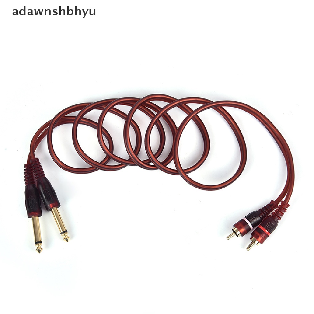 Kabel Audio Mixer Dual Rca Male To Dual Rca Male 6.35mm 1 / 4 Inch Panjang 1.5m