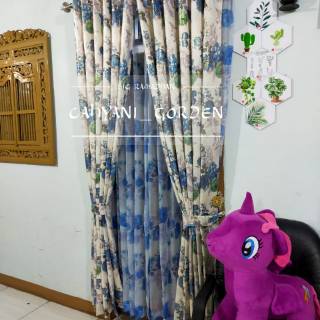 gorden motif kembang blackout motip minimalis hordeng 