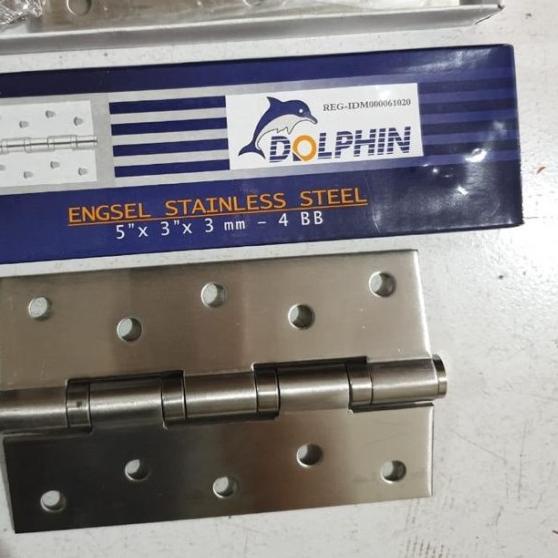 ☀ Engsel Pintu Dolphin Stainles 5 inch - Engsel Pintu Tebal Stainles ➧