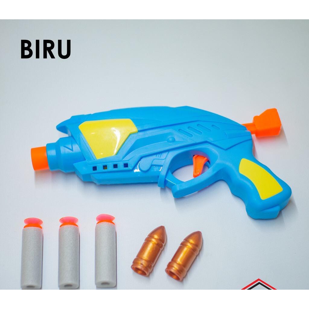 Pistol Mainan Anak aman dimainkan bahan SOFT halus-Nerf Gun