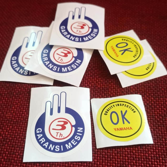 STIKER GARANSI 3 TAHUN OK YAMAHA
