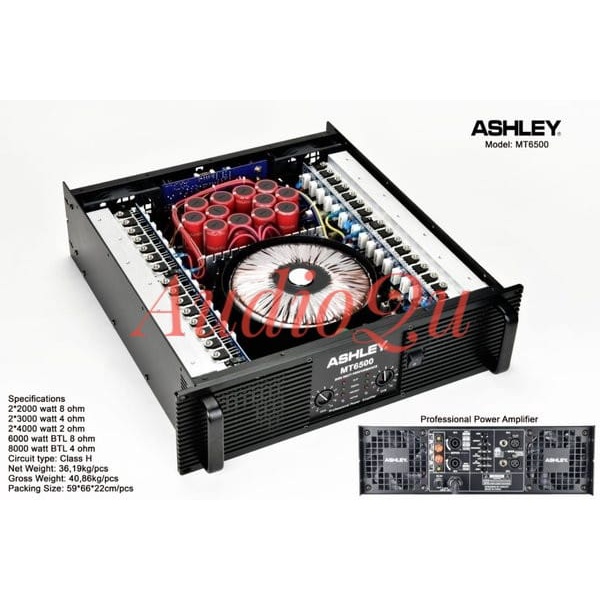 POWER AMPLIFIER ASHLEY MT6500 PROFESIONAL ASHLEY MT 6500 ORIGINAL