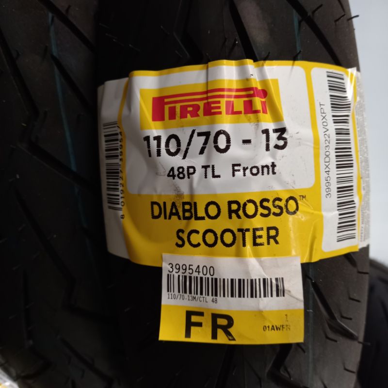 Ban Pirelli Diablo Rosso Scooter 110/70 13 untuk nmax