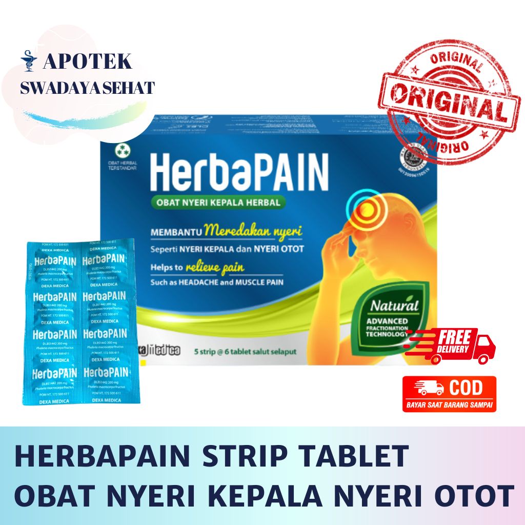 HERBAPAIN Strip Tablet - Obat Nyeri Kepala dan Nyeri Otot