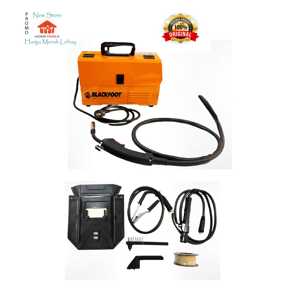 Mesin Las Mini Set MIG 140 SNY Merk BLACKFOOT Core Gasless 20A-140A - Bisa Mode MMA - MIG - TIG - Da