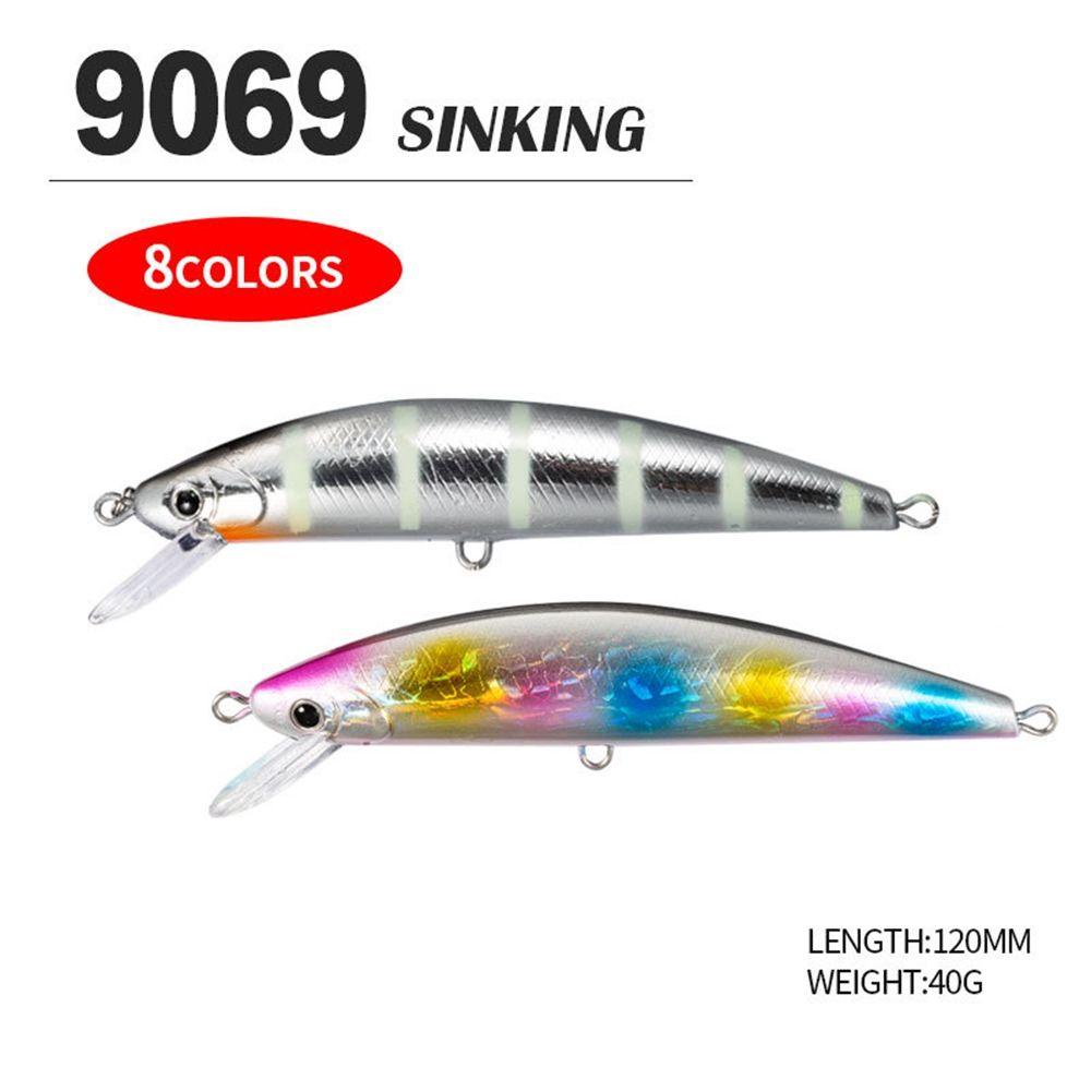 TOP Umpan Ikan Kecil Tenggelam 120mm/40g Tackle Striped bass Minnow Lures