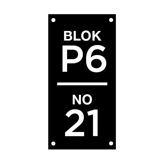 

Nomor Rumah Acrylic Timbul 30x15cm | Nomor Rumah Acrylic