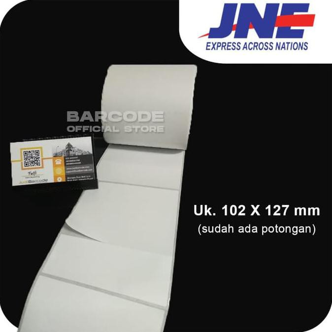 

Kualitas Terbaik] Label Barcode Resi Jne 102X127Mm Semi Coated 1 Line Perforasi (500Pcs)