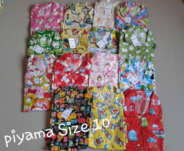 PIYAMA ANAK SIZE 8,10,12 (PILIH MOTIF)