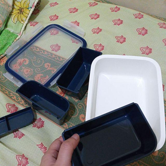 1.kotak Makan Dg Sisipan/divider 1 Lt, Kotak Makan Sekat.