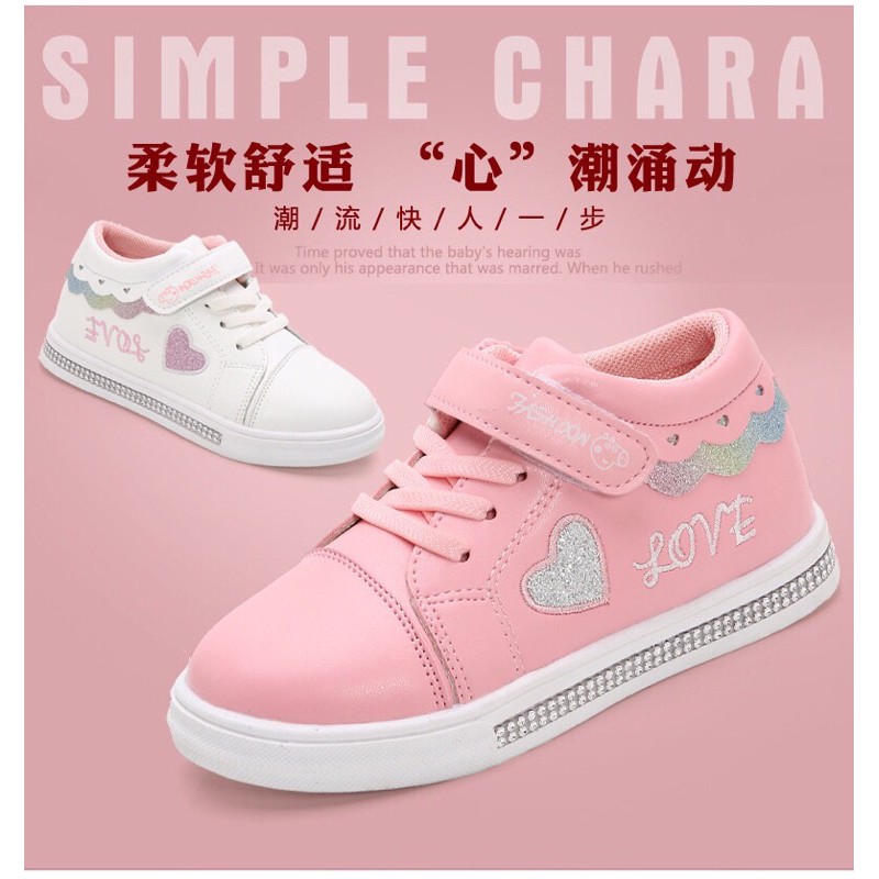 RESTOCK! Sepatu Anak Love Import Sneakers Shoes #C202