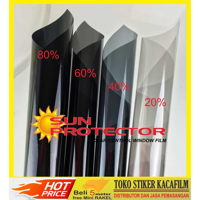 Stiker Kaca Film Jendela Rumah Riben Hitam