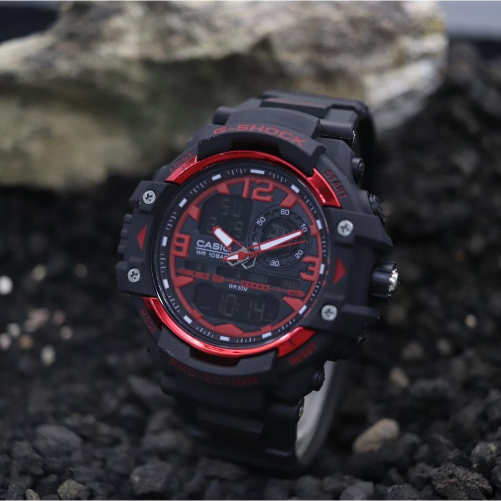 JAM TANGAN PRIA KEREN G-SHOCK GW 6800 BLACK LIST MERAH
