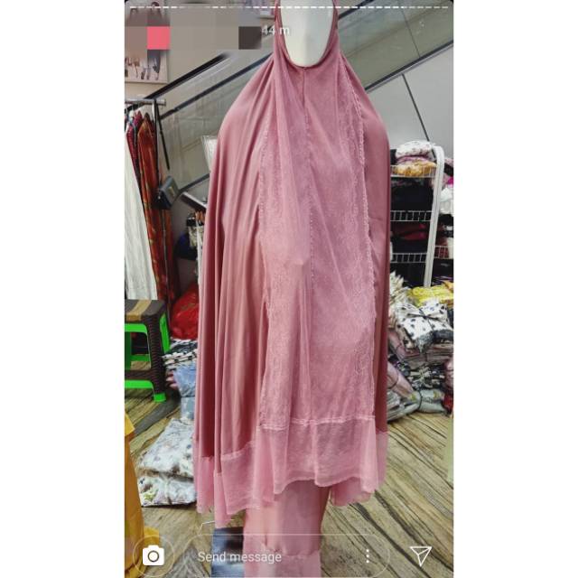 MUKENA SATIN SILK MIX RENDA BRUKAT PREMIUM REALPICT GROSIR