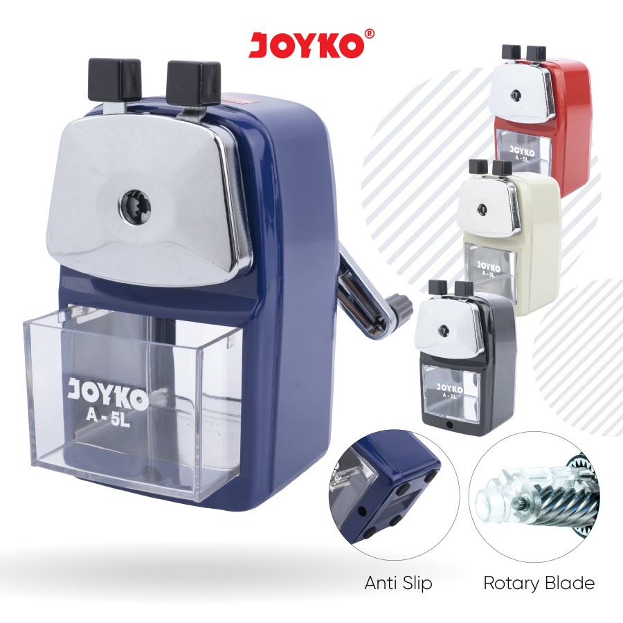 

Joyko Sharpener A-5L Hitam / Biru / Merah / Abu - Abu