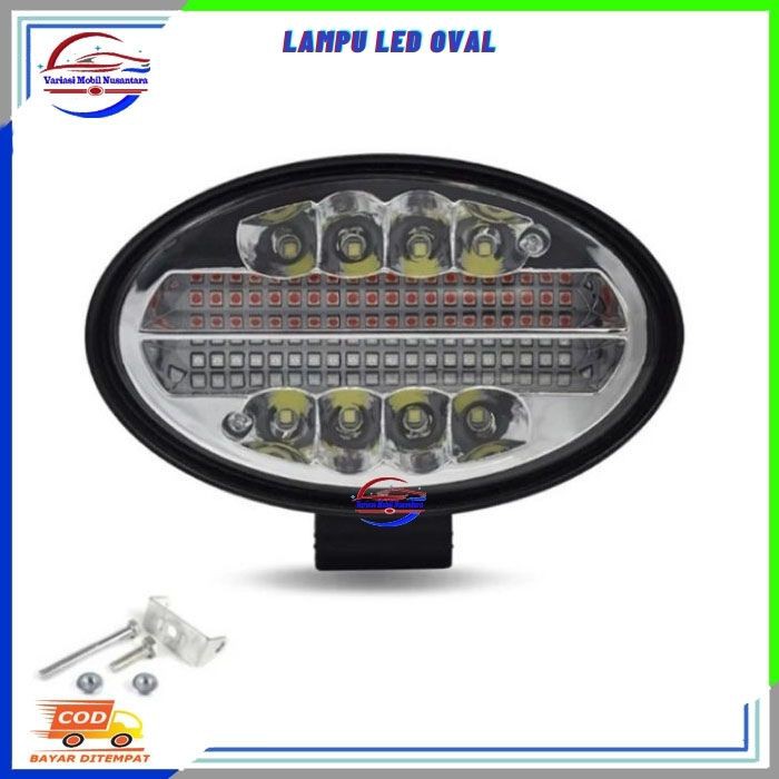 Lampu Variasi Led Oval Tembak Sorot Kabut Depan Bulat Variasi Mobil Universal Truk 8 Mata