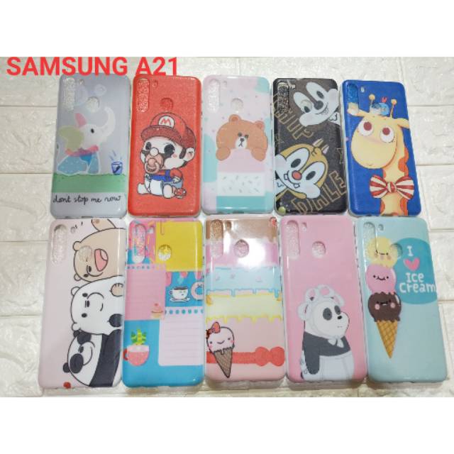 SOFTCASE  SAMSUNG A21 GLOSSY KARAKTER