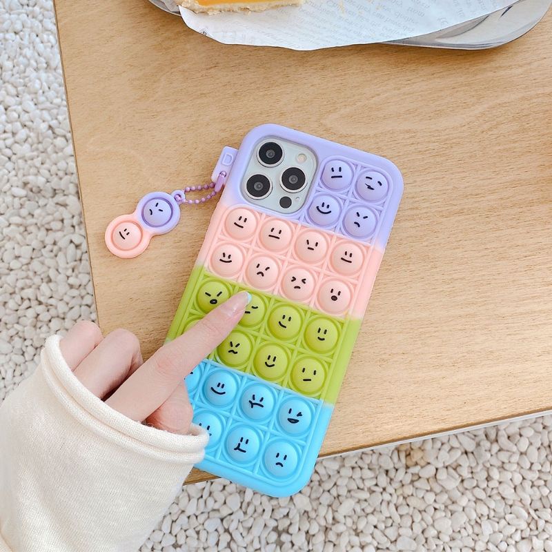 softces pop it smile rainbow case VIVO/OPPO/SAMSUNG/HUAWEI/IPHONE/REDMI