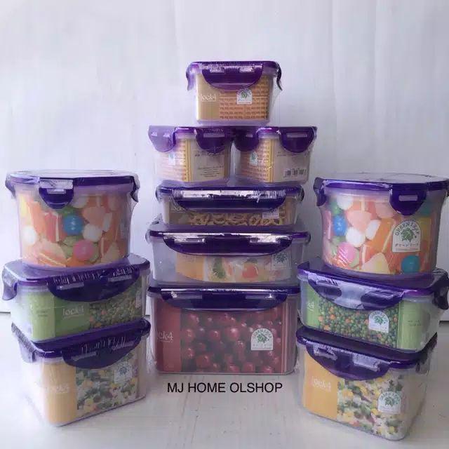 Lock 4 Lock Four Set 12 Pcs / Toples / Kotak Makanan Greenleaf