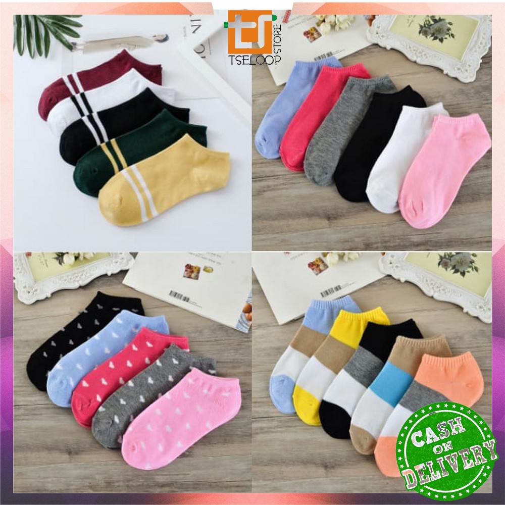 OFM - P51-P54 Kaos Kaki Pendek Dewasa / Kaos Kaki Semata Kaki / Kaos Kaki Ankle Motif / Short Socks-1