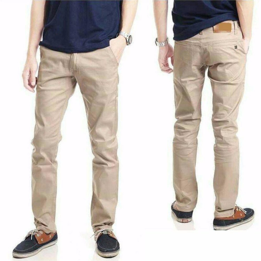 Celana Panjang Chinos Slim Fit Stretch Formal Casual Katun Twill