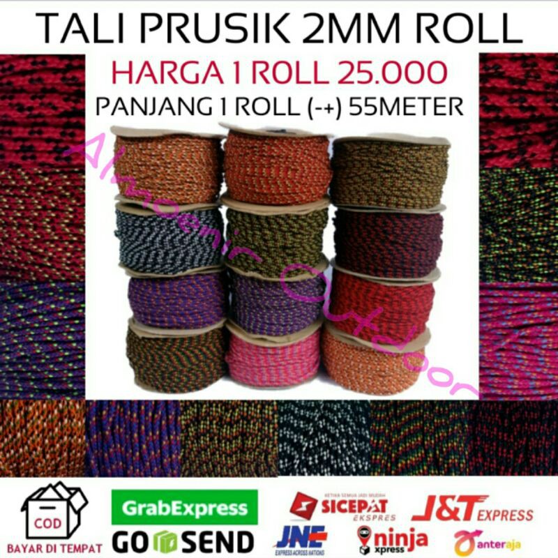 

tali prusik gelang gunung 2mm Satu roll