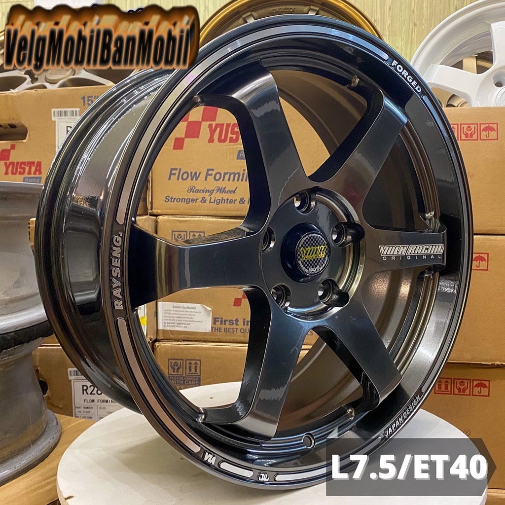 velg racing TE37 R17x7.5 pcd 5x114 ET40  EJ Titan velg mobil ring 17 xpander,innova,hrv,civic