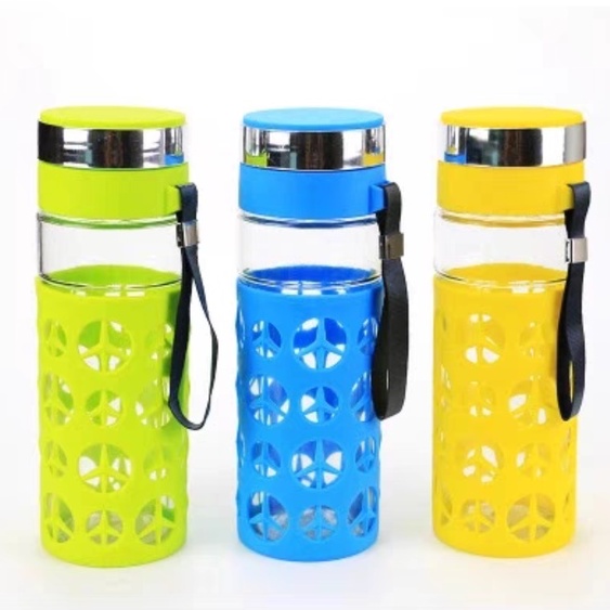 BOTOL KACA BOTOL MINUM KACA WARNA 750ML CUP HUATONG