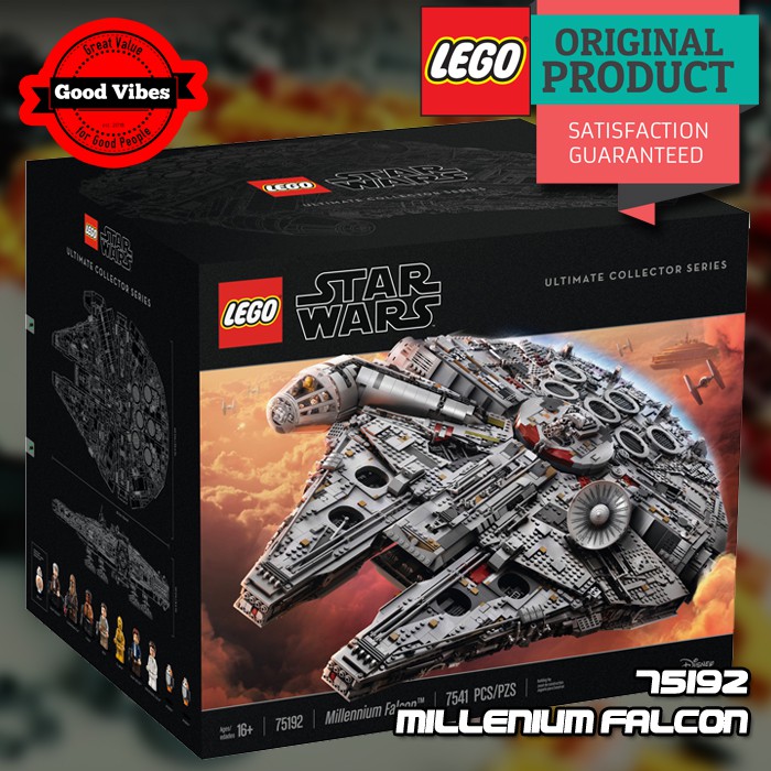 Jual LEGO Original STAR WARS 75192 Millennium Falcon - Mainan Anak ...