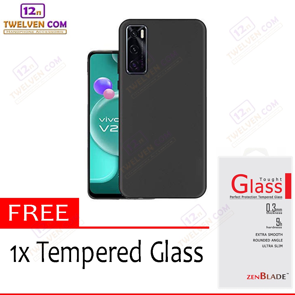 [FLASH SALE] Case Slim Matte Softcase Vivo V20 SE - Free Tempered Glass