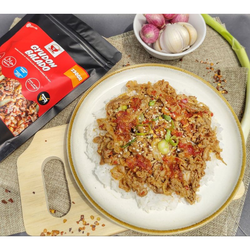 Gyudon Beef BALADO Frozen Pack 250gr (Daging saja)