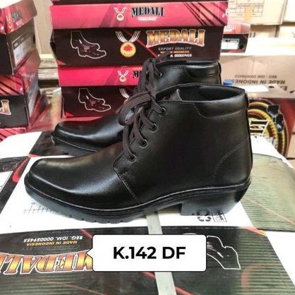 Sepatu kulit pria PDH boots polri TNI security guard PNS sepatu kerja formal tampil lebih keren