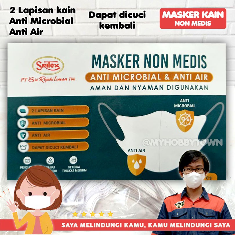 Masker Non Medis Sritex Anti Microbial Waterproof Anti Air