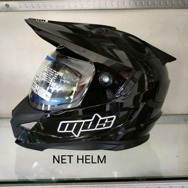HELM MDS SUPER PRO SOLID BLACK METALIK ORIGINAL MDS SUPER PRO