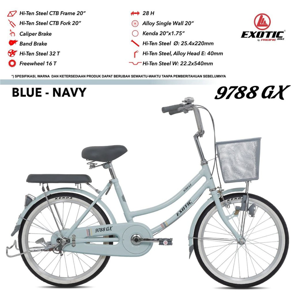 BICYCLE/SEPEDA 20 MINI CTB STEEL 9788 GX KERANJANG EXOTIC (20 INCH)