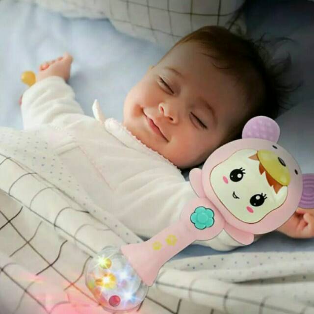 Mainan Bayi Stick Kerincing Musik LED