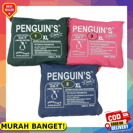 Jas Hujan Setelan Pria Touring Keren Termurah Hitam Bagus Jas Hujan Setelan Merek Penguin'S/Penguin 