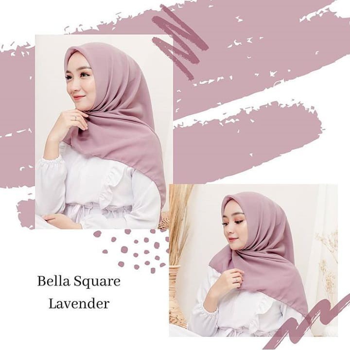 HOT PROMO✅ [JNT] [SICEPAT] BELLA SQUARE MAUVE/ Bella Square 40 Warna Hijab Segiempat / Daily Hijab B