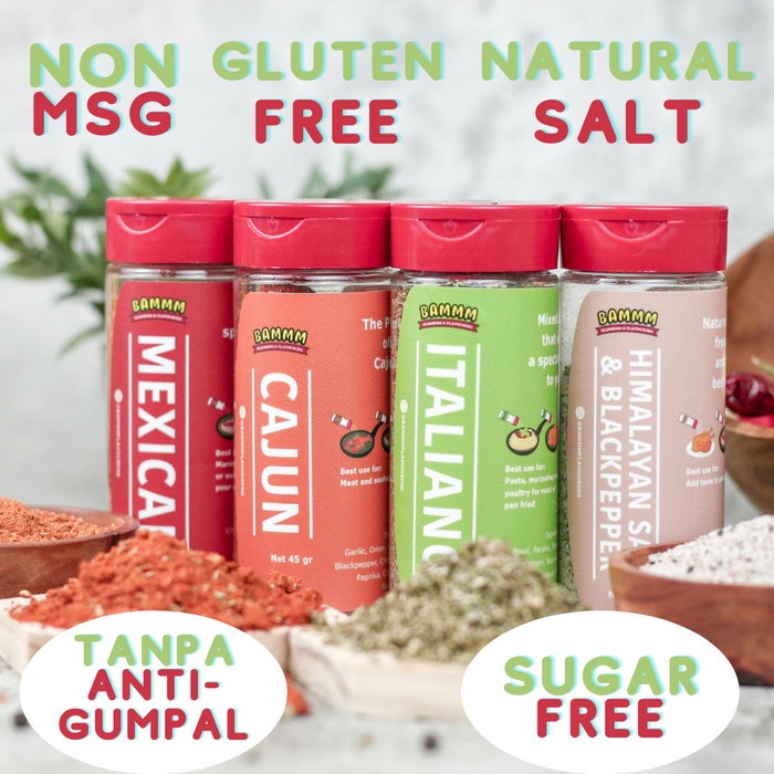 

Paket Bumbu Masak Bammm Flavouring Italian Mexican Cajun Himalayan