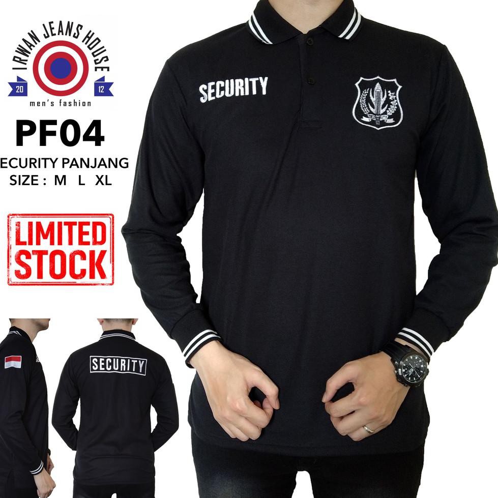 1.1 SALE  KAOS SECURITY LENGAN PANJANG , BAJU SECURITY / SATPAM , KAOS POLO PRIA