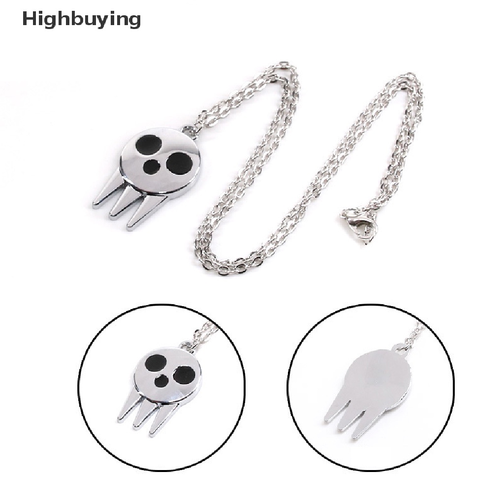 Hbid 1pc Kalung Rantai Dengan Liontin Anime Soul Eater Death The Kid Untuk Cosplay