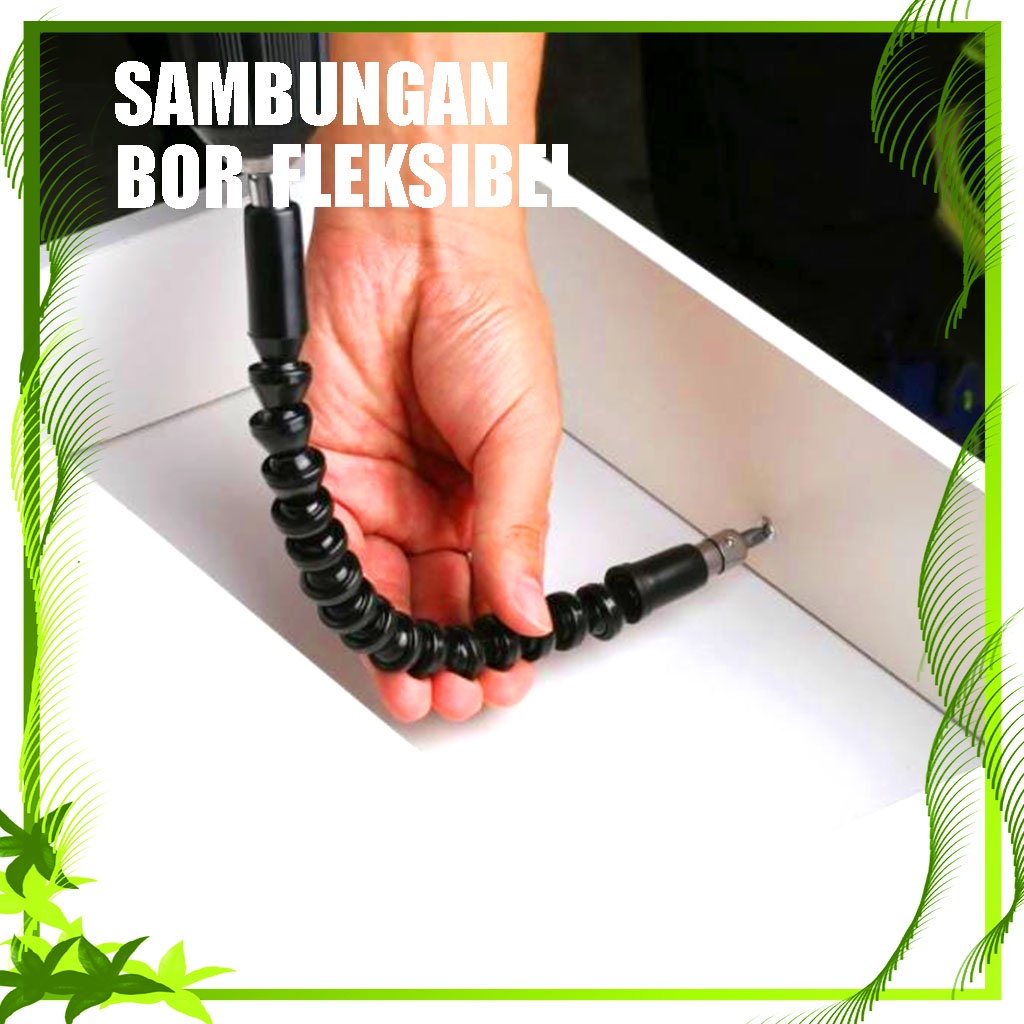 Sambungan Ekstensi Kepala Obeng Fleksibel Bor 1/4 30 Cm - Sambungan Kanel Ekstensi Kepala Bor Obeng Fleksibel Screwdriver Extention Shaft