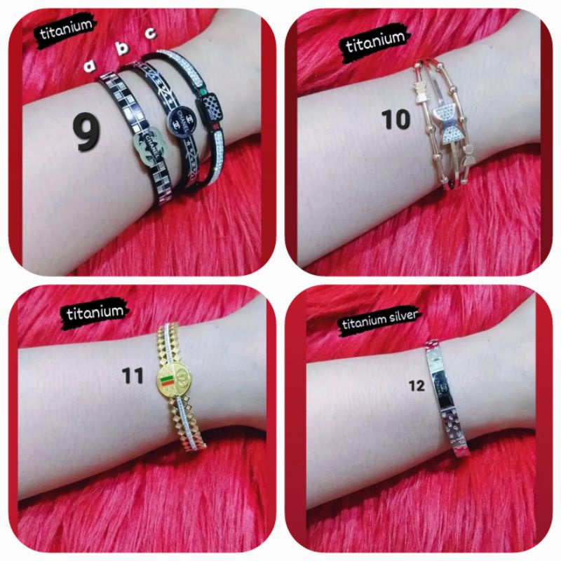 Gelang Titanium Wanita Anti Karat Ori Dewasa