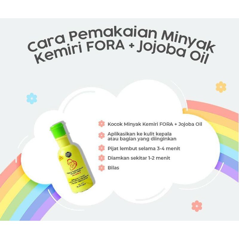 FORA Minyak Kemiri 65ml Hair Lotion Oil Baby Penyubur Rambut Bayi dan Anak