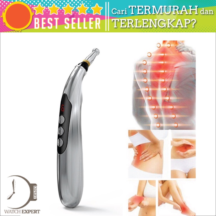 Bisa COD Alat Akupuntur Magnetic Therapy Pen Body Massager 9 Gears - LANBENA W-912R